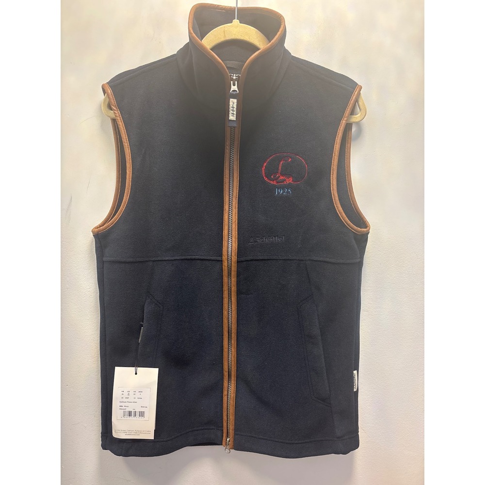 Schoffel Oakham Fleece Gilet Mens XS Navy Blue NWT Full Zip Vest 1925 Logo 8880